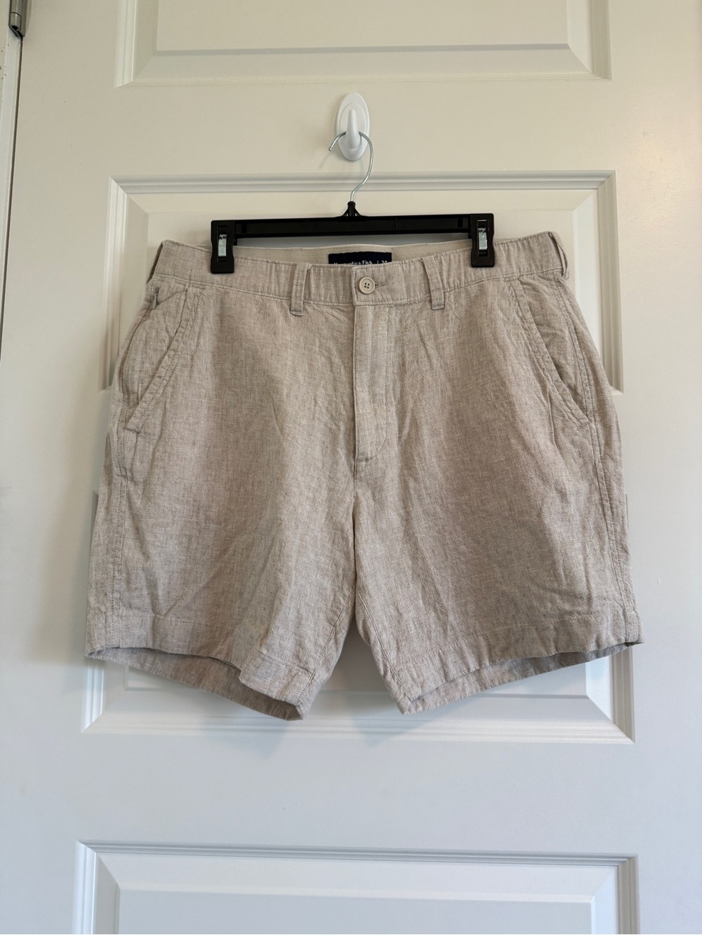 Abercrombie & Fitch Beige Linen Men's Shorts